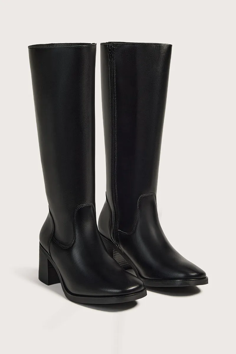 Bryan Stepwise Brigitte Negro laars zwart leer hoge schacht