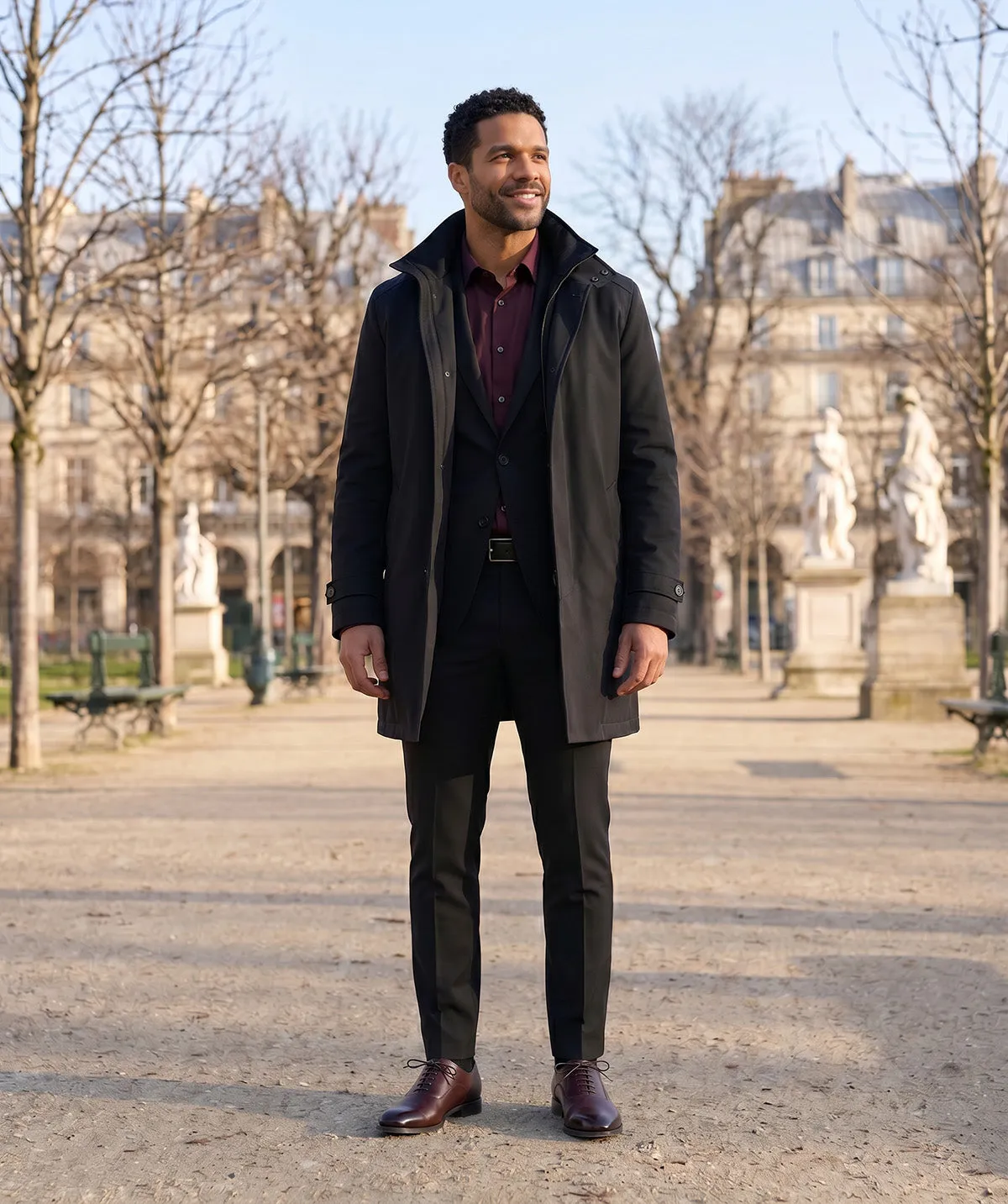 Finsbury Andreas oxfordschoenen bruin leer rubberen zool