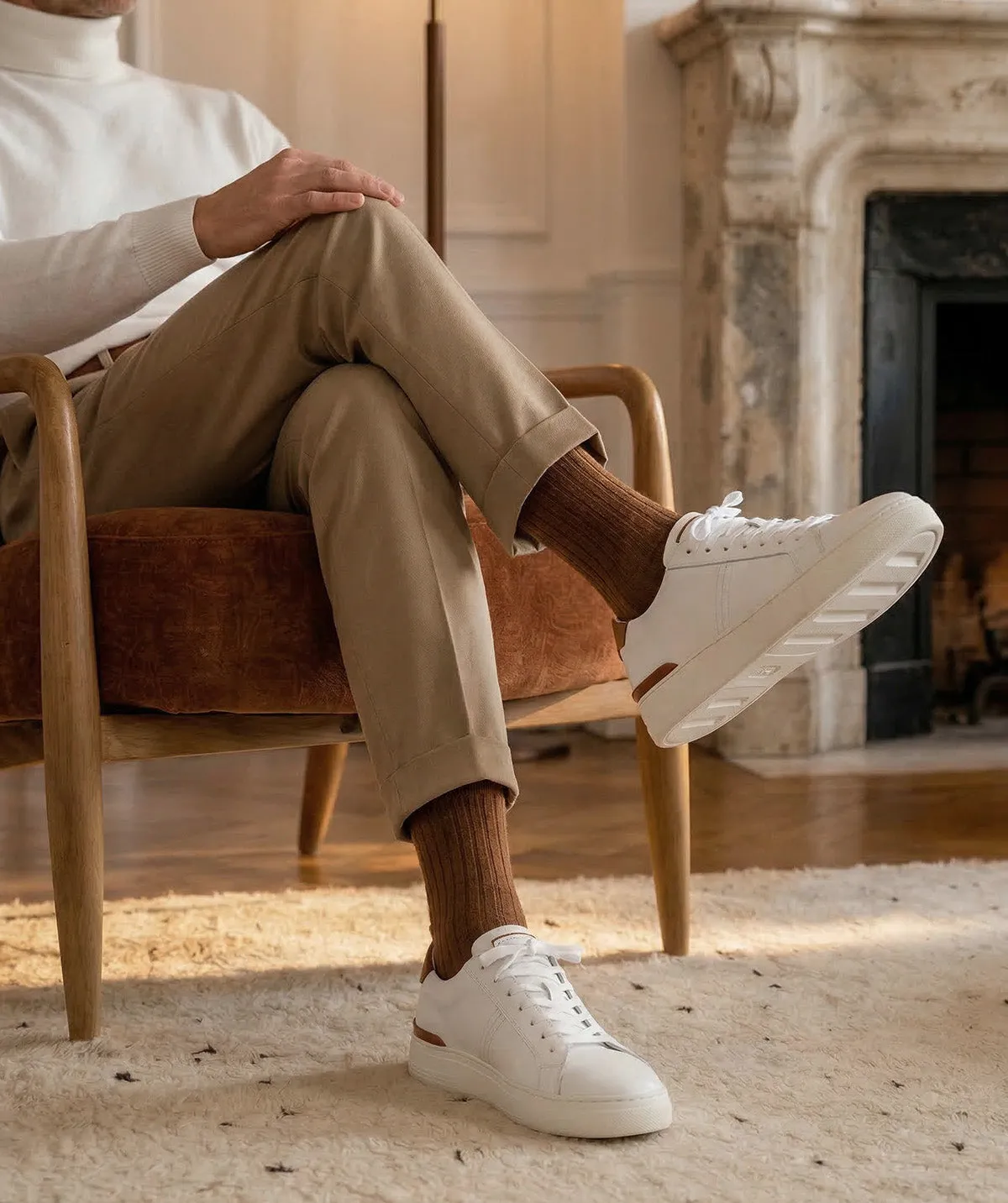 Finsbury Riva White sneakers wit leer 7-gaats