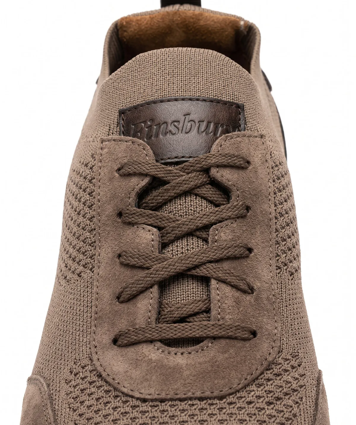 Finsbury Rico sneakers bruin canvas leer