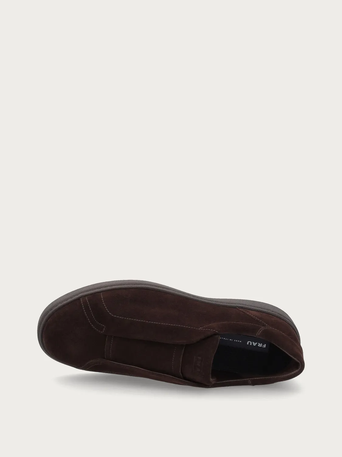Frau Verona instappers suede donkerbruin elastiek