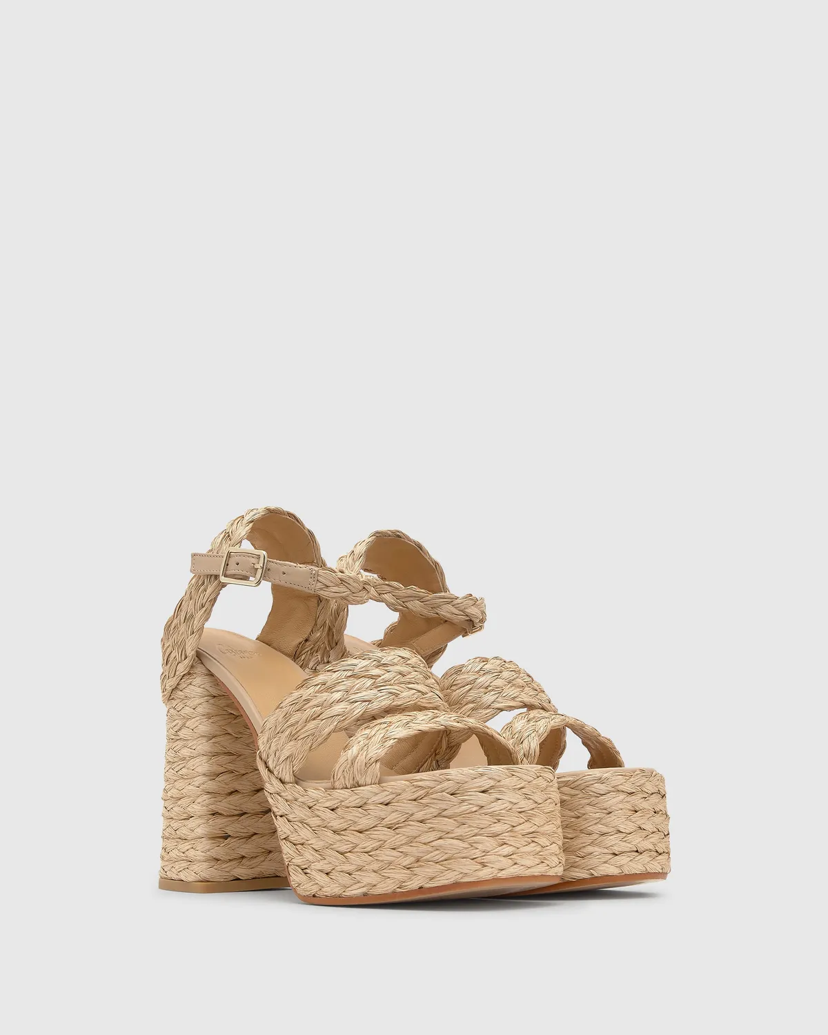 Castaner Fresa/258 sandalen naturel raffia 13cm dames