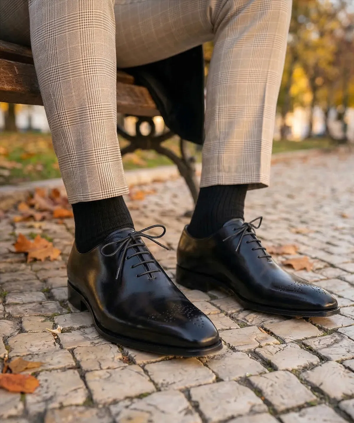 Finsbury Vasco Black oxford schoenen zwart leer