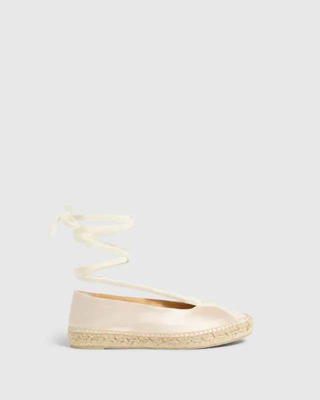 Castaner Sancha CSC 006 ballerina wit satijn strik