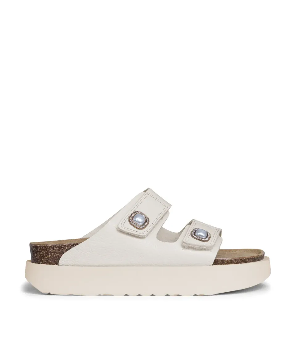 Finsbury Magali muiltje beige generfd kurkzool