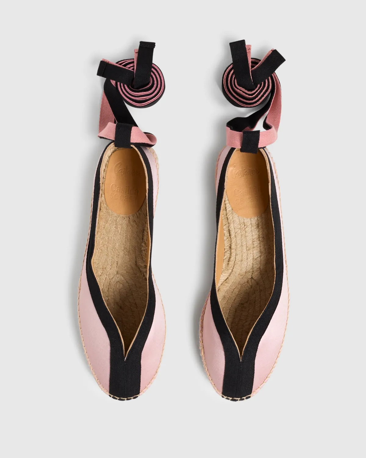 Castaner Kanu 129 ballerina zwart roze satijn