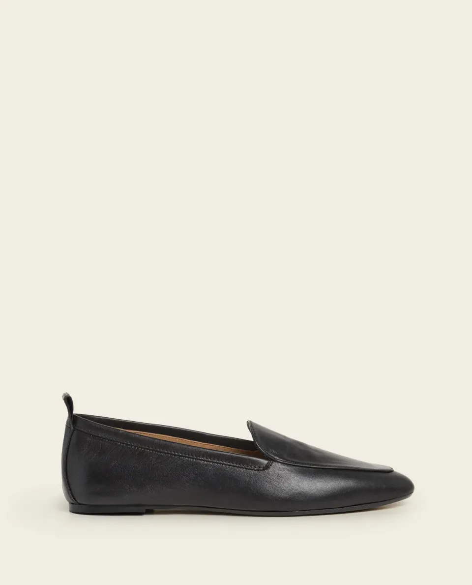 Flattered Cajsa Leather Black loafers zwart leer
