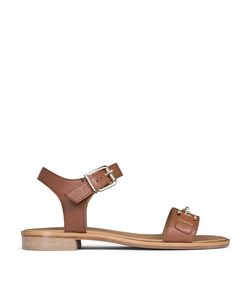 Finsbury Lea cognac sandalen enkelbandje leer