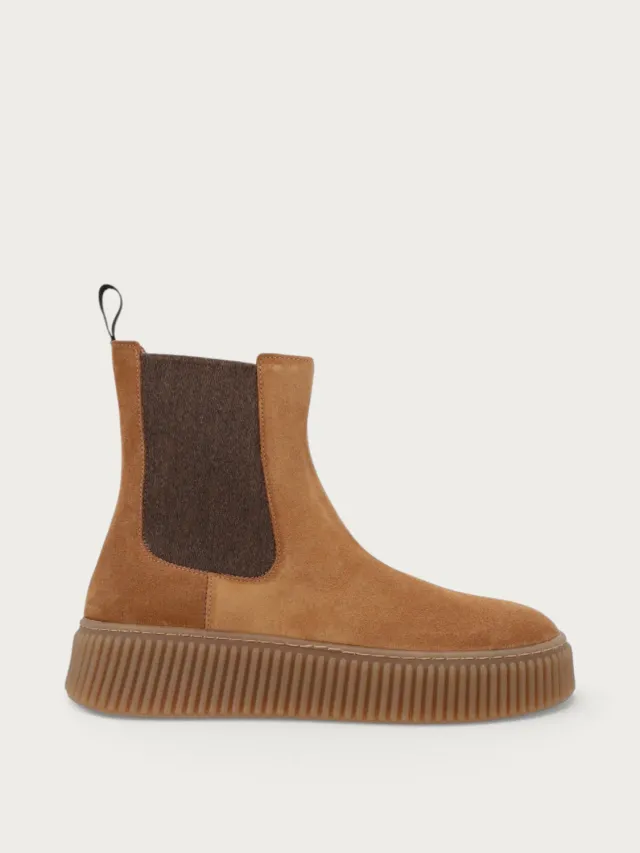 Frau Verona suède Beatle boots dames lichtbruin
