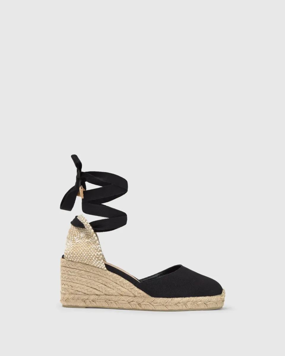 Castaner Carina CARINA/6/001 espadrilles zwart 7 cm hak
