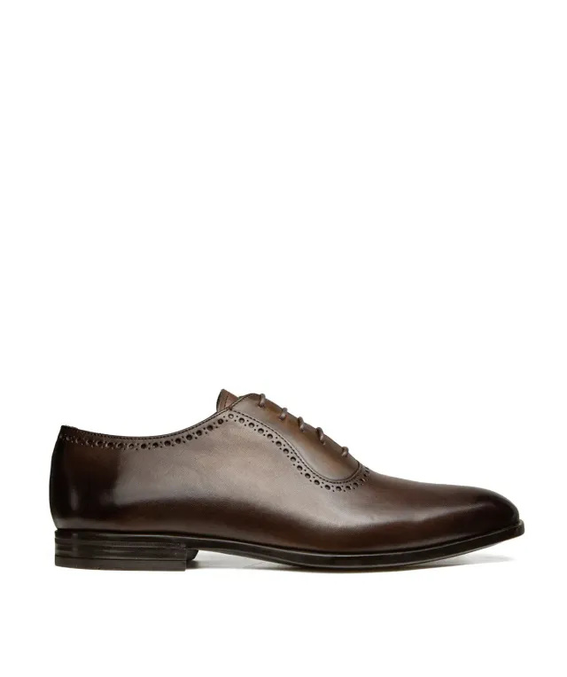 Finsbury Kenwood Oxford herenschoenen bruin patina