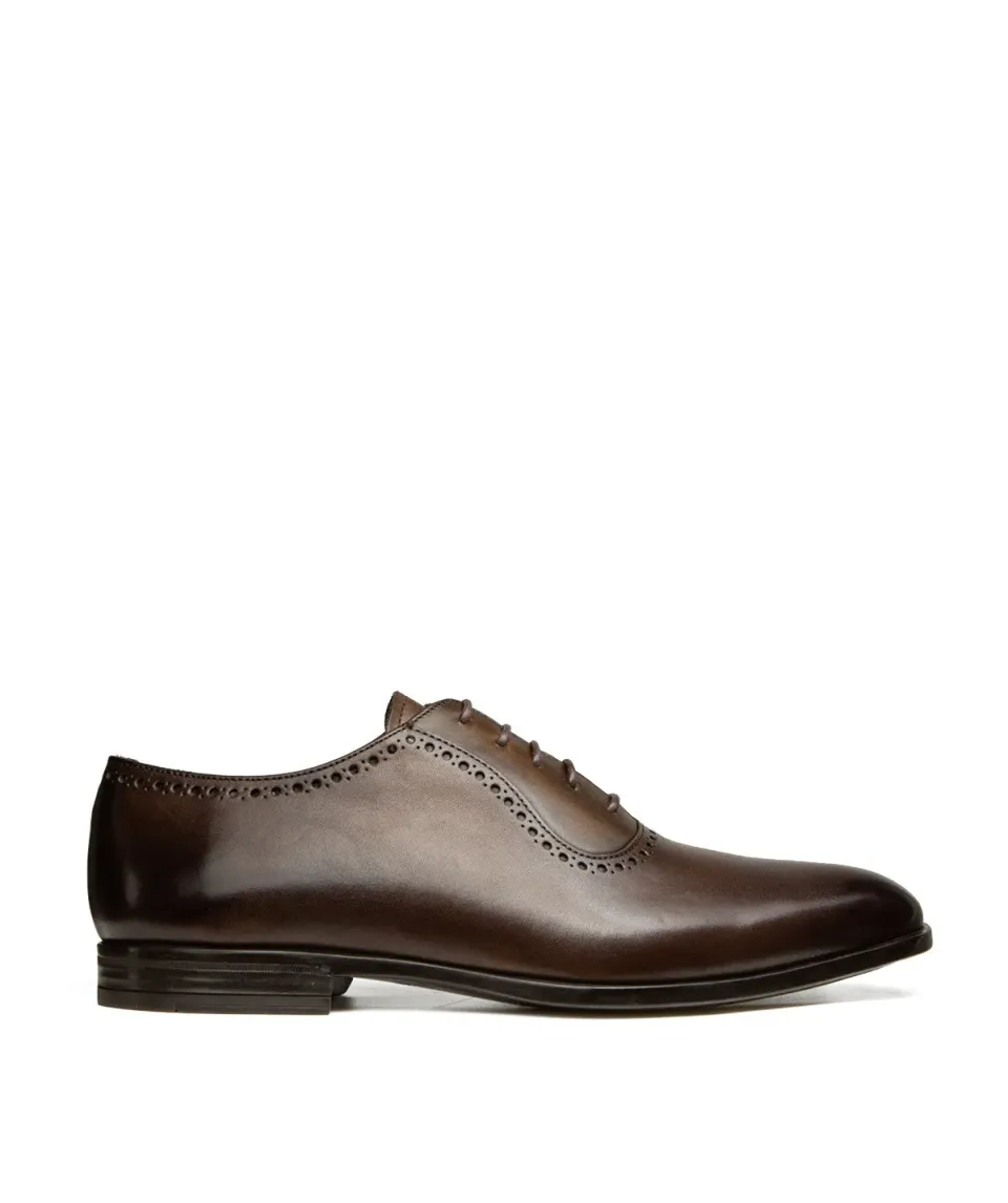 Finsbury Kenwood Oxford herenschoenen bruin patina