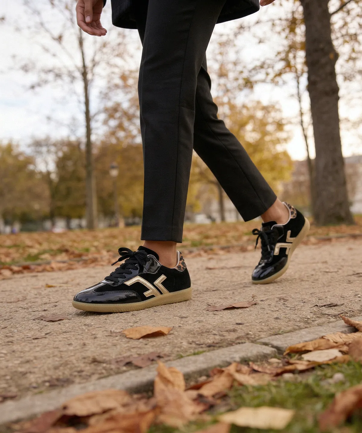 Finsbury MATHILDE sneakers zwart luipaard leer