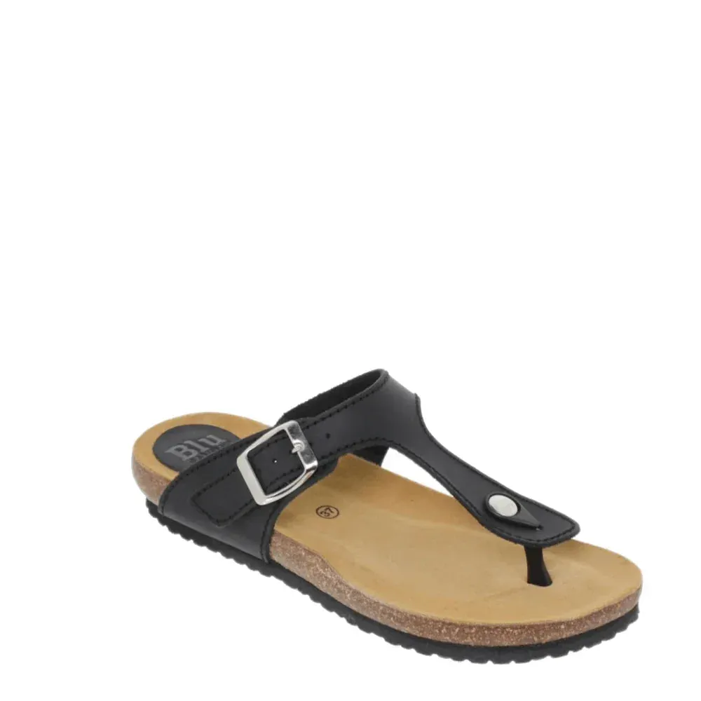 Donelli 502 slippers zwart leer gesp