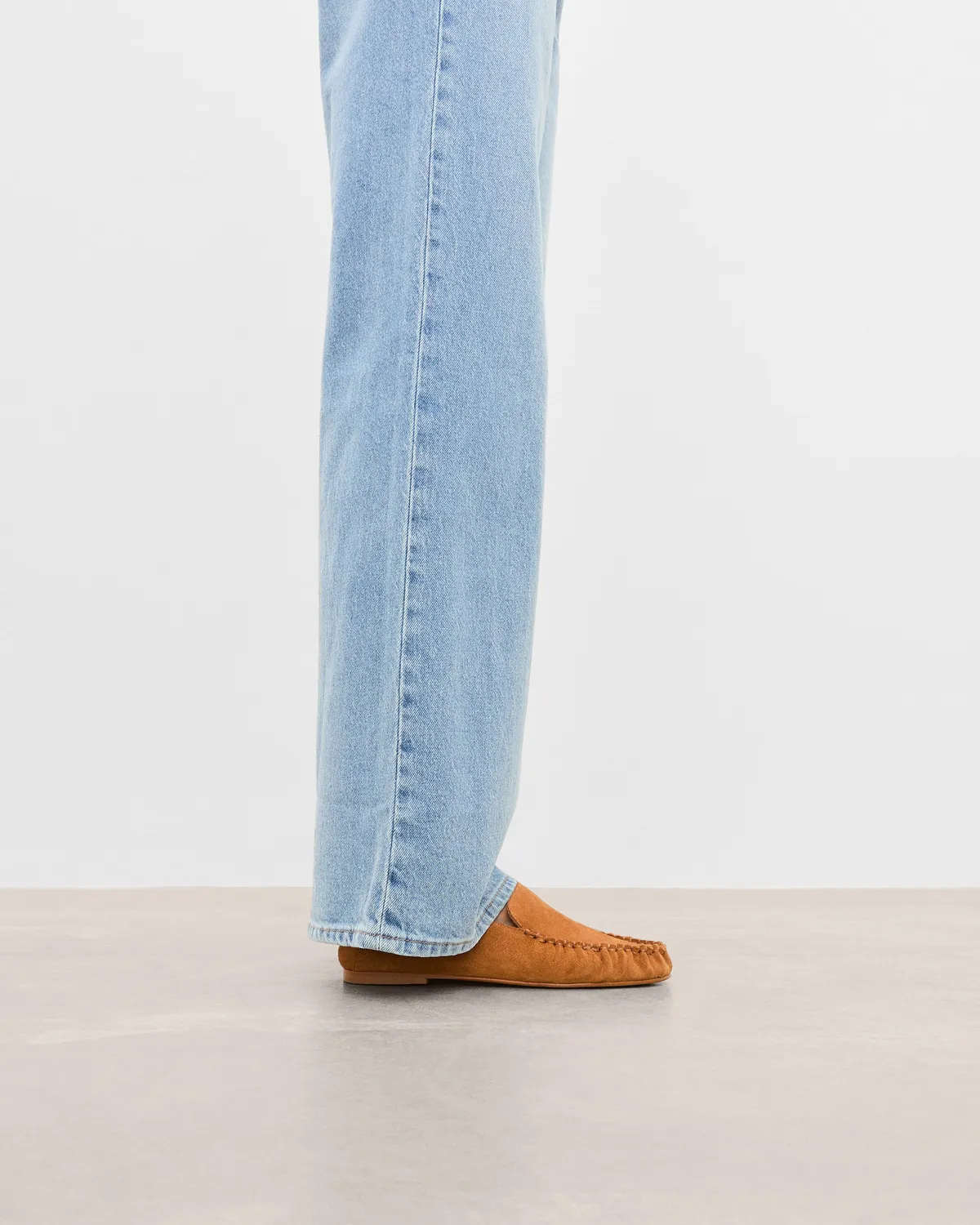 Flattered Bon Bon loafers bourbon suède plat