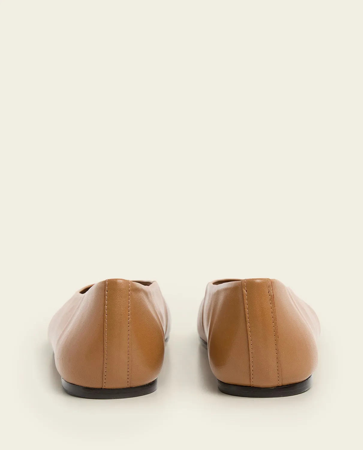 Flattered Pandora ballerina leer cognac plat