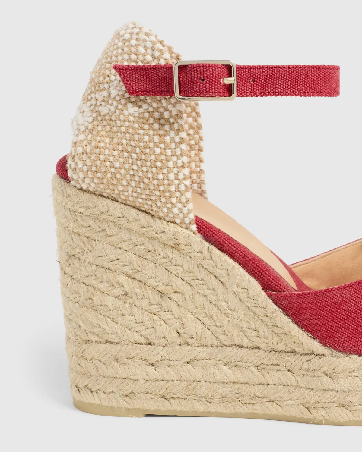 Castaner Carol 8ED/002 espadrilles rood – sleehak 11 cm