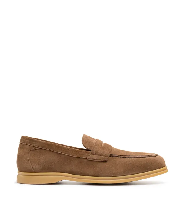 Finsbury Portobello loafer hazelnoot suède