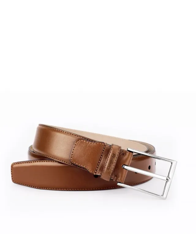 Finsbury Bergeronnette riem leer lichtbruin 100 cm