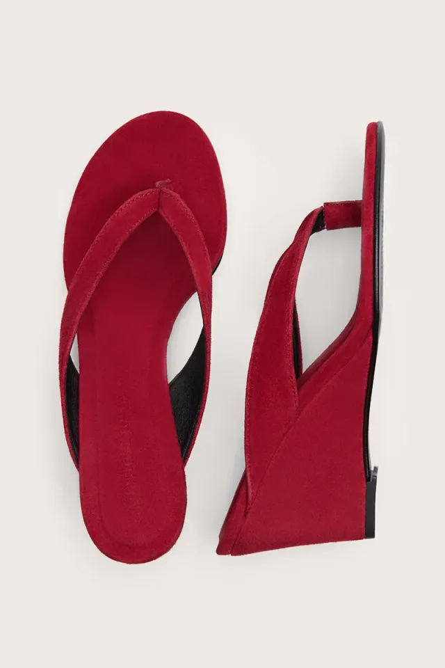 Bryan Stepwise Agata sleehaksandalen rood suède