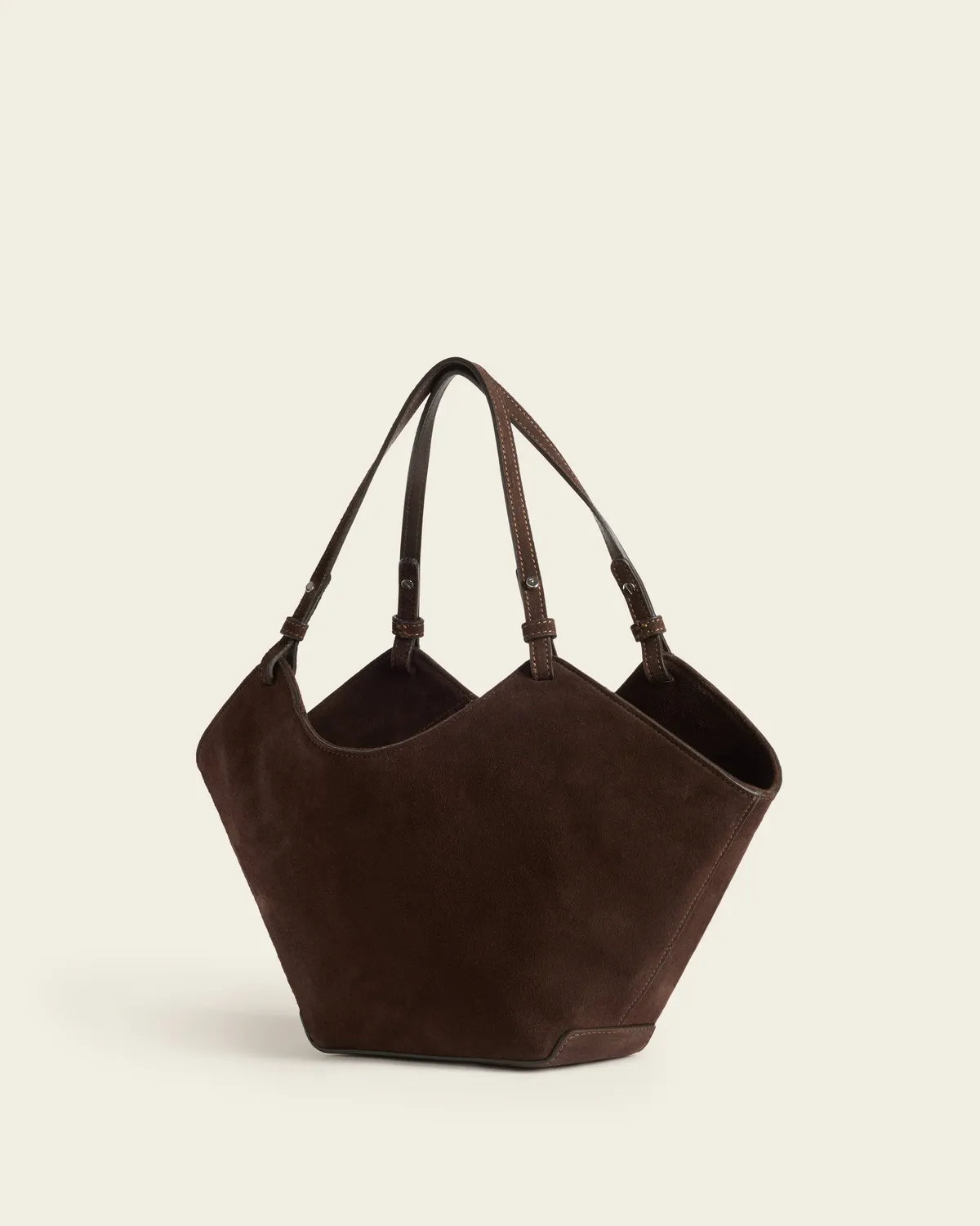 Flattered Dilba Mini Tote schoudertas bruin suède