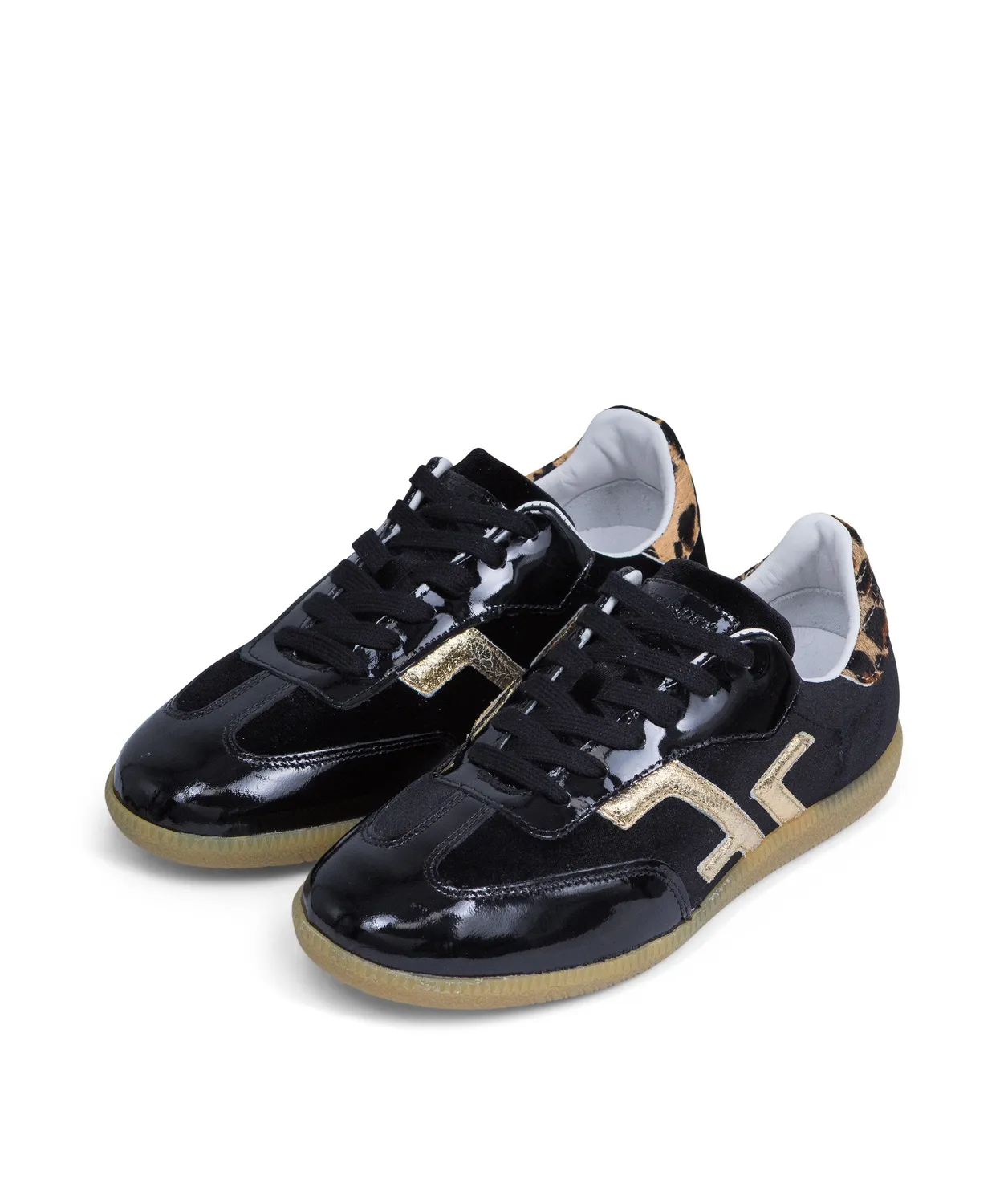 Finsbury MATHILDE sneakers zwart luipaard leer