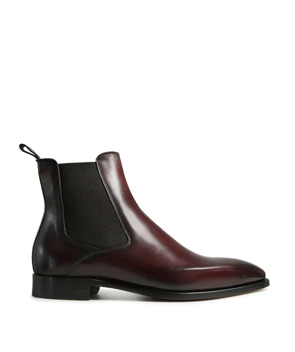 Finsbury Firenze enkellaarzen bordeaux leer