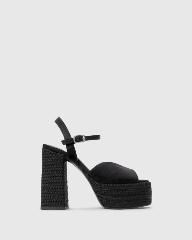 Castaner Fede/312 sandalen zwart satijn 13 cm