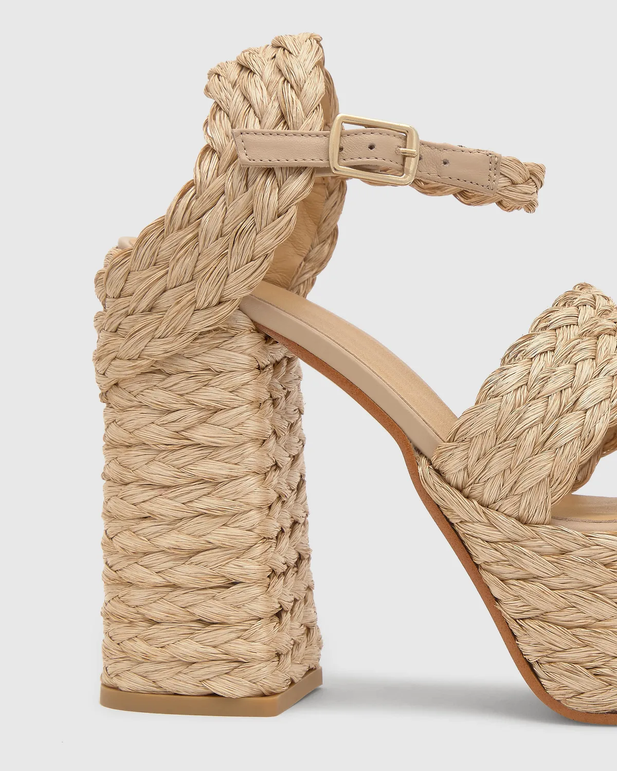 Castaner Fresa/258 sandalen naturel raffia 13cm dames