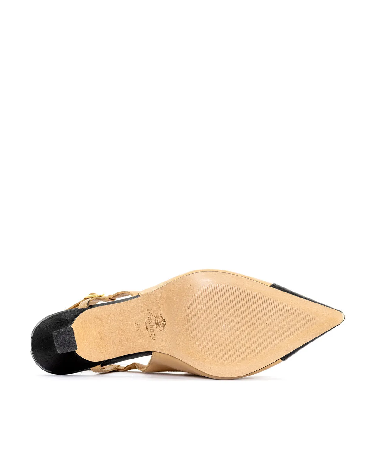 Finsbury Capri pumps beige zwart leer 5mm zool