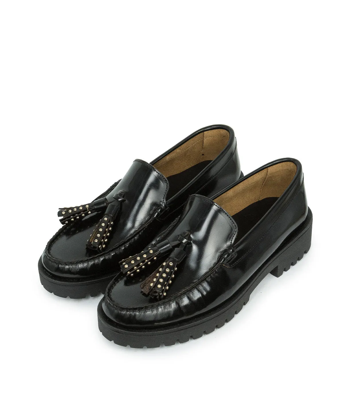 Finsbury Ariane loafers zwart lak kwastjes