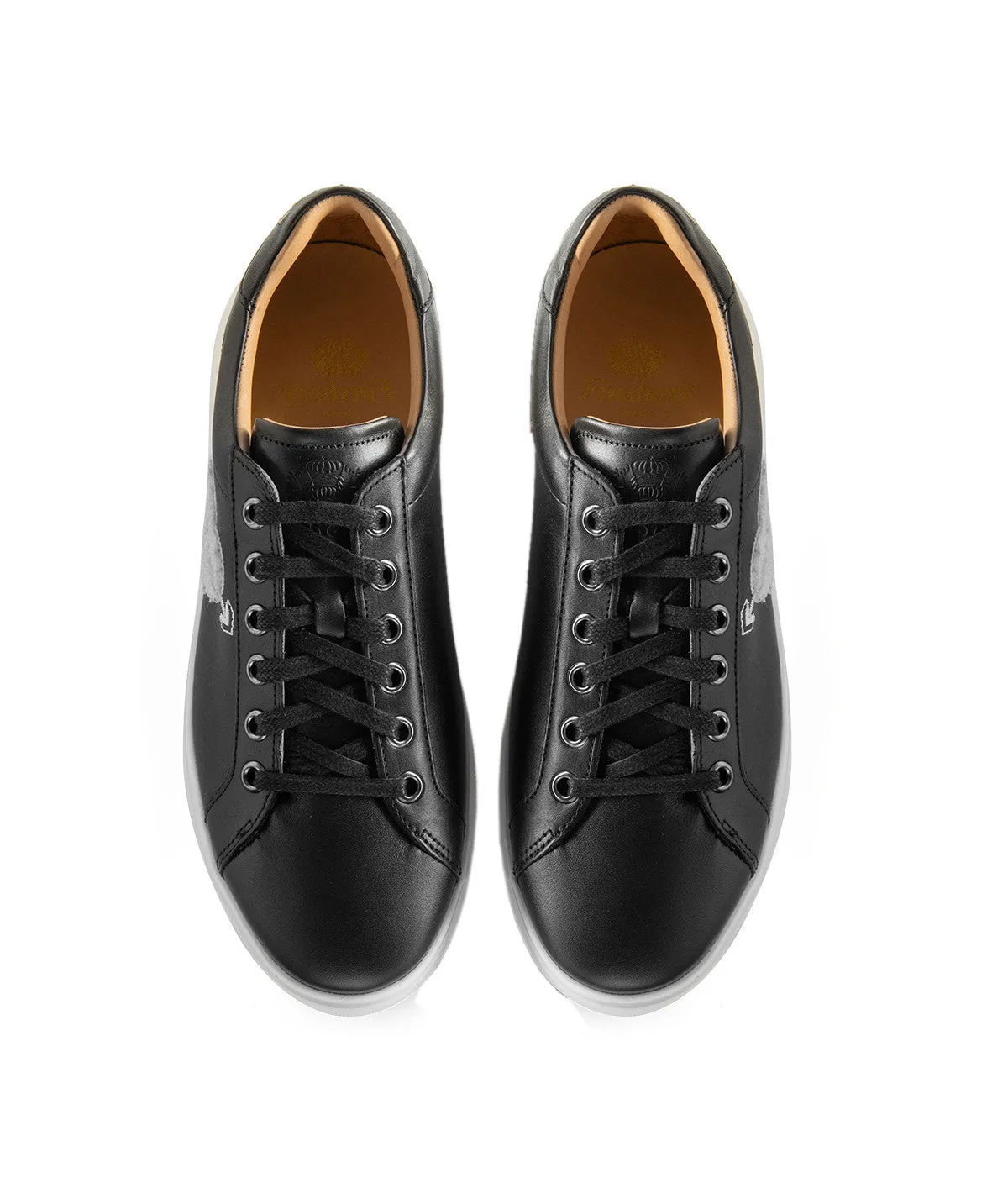 Finsbury For Live sneaker zwart leer