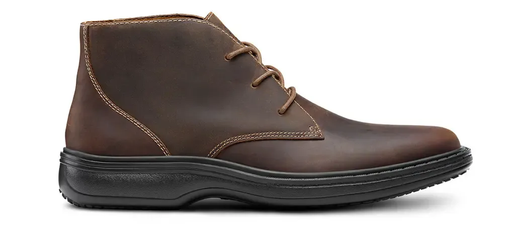 Dr. Comfort Ruk heren chukka boot leer gevoerd