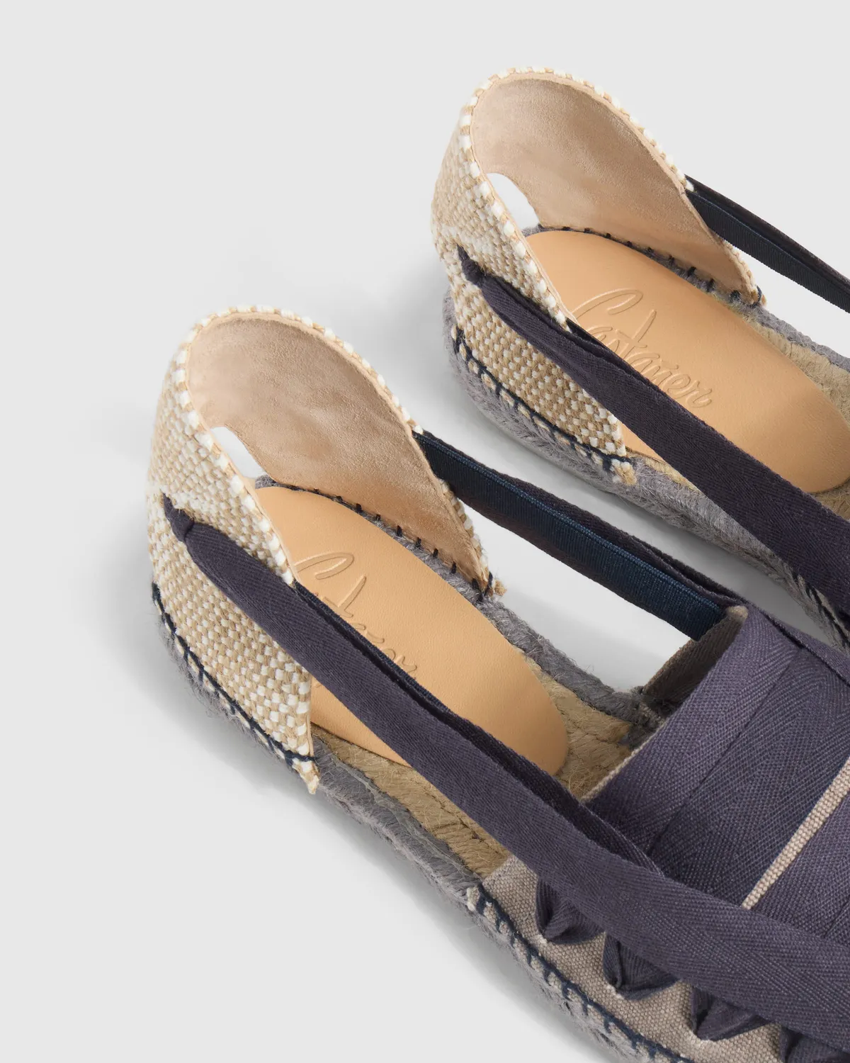 Castaner Norman C/002 espadrilles plomo-blauw katoen