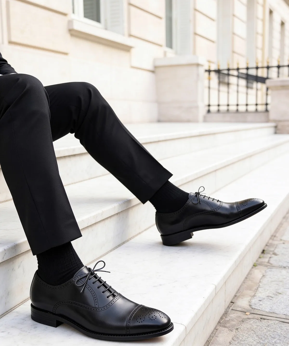 Finsbury Diplomat oxfordschoenen zwart leer