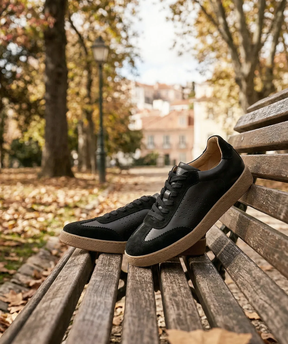 Finsbury Jane Sneakers Zwart Leer