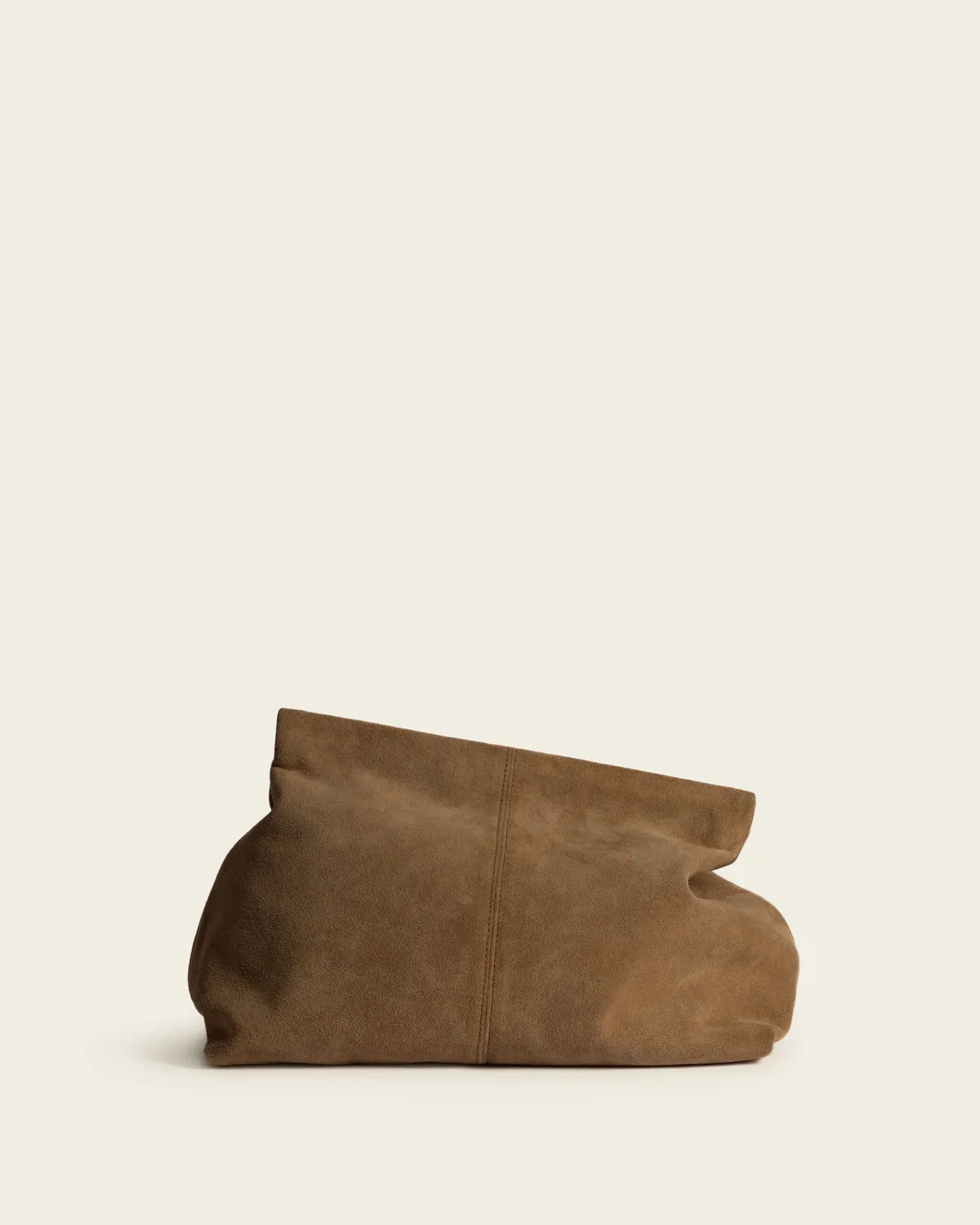 Flattered Clay clutch wet sand suède oversized