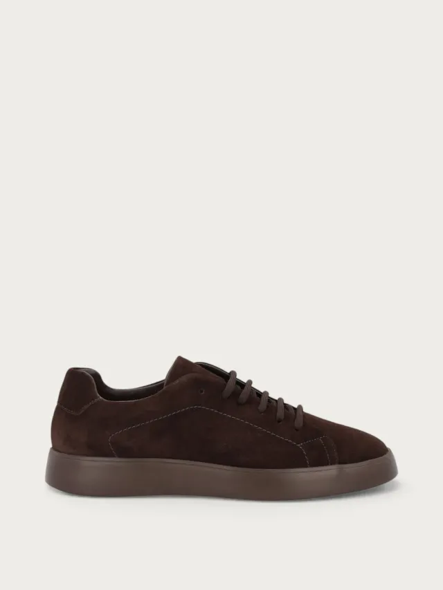 Frau Minimal sneakers donkerbruin suède heren