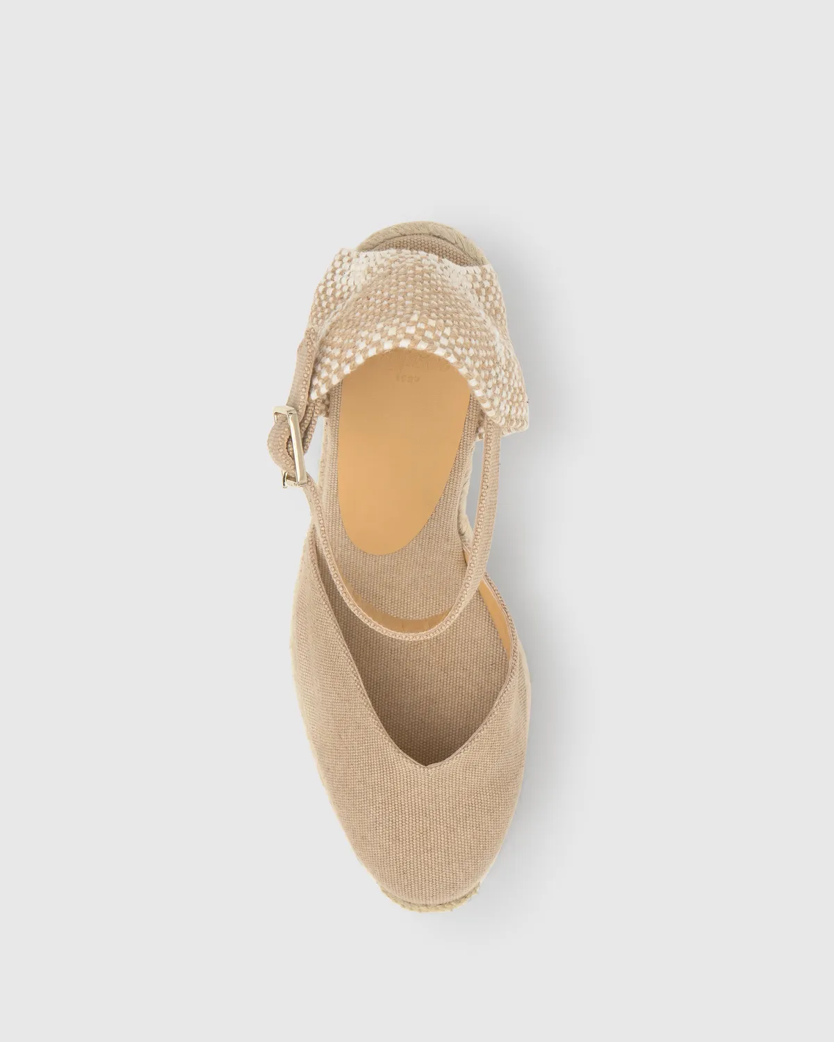 Castaner Chiarita 8ED/002 espadrilles zand – sleehak 11 cm