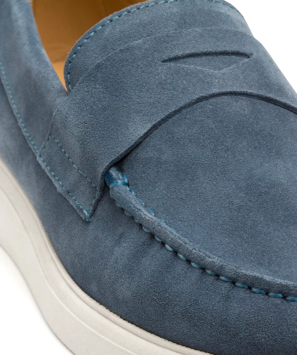 Finsbury Acapulco loafer blauw suède