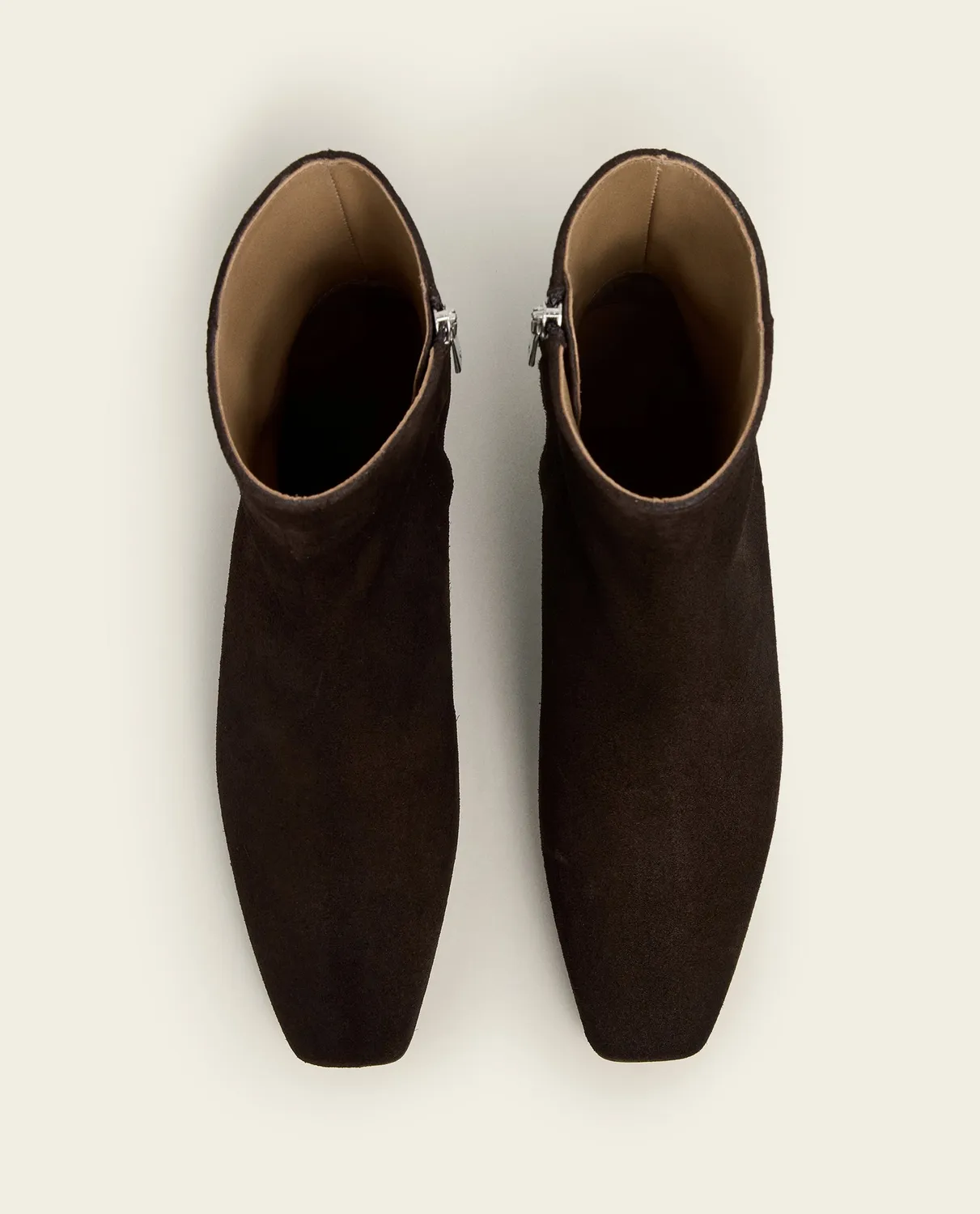 Flattered Rami Suede platte laarzen chocolate suede