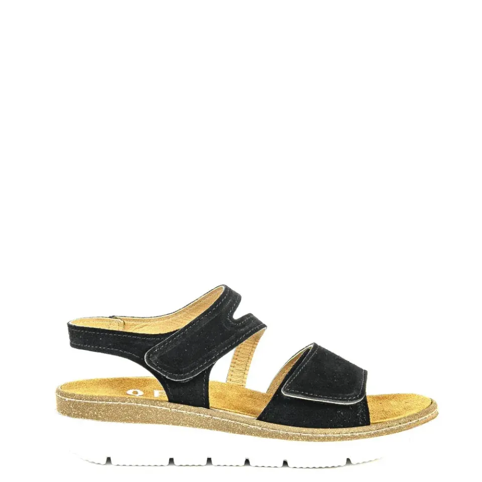 Q Fit Cordoba 6005.02.001 sandalen zwart suède