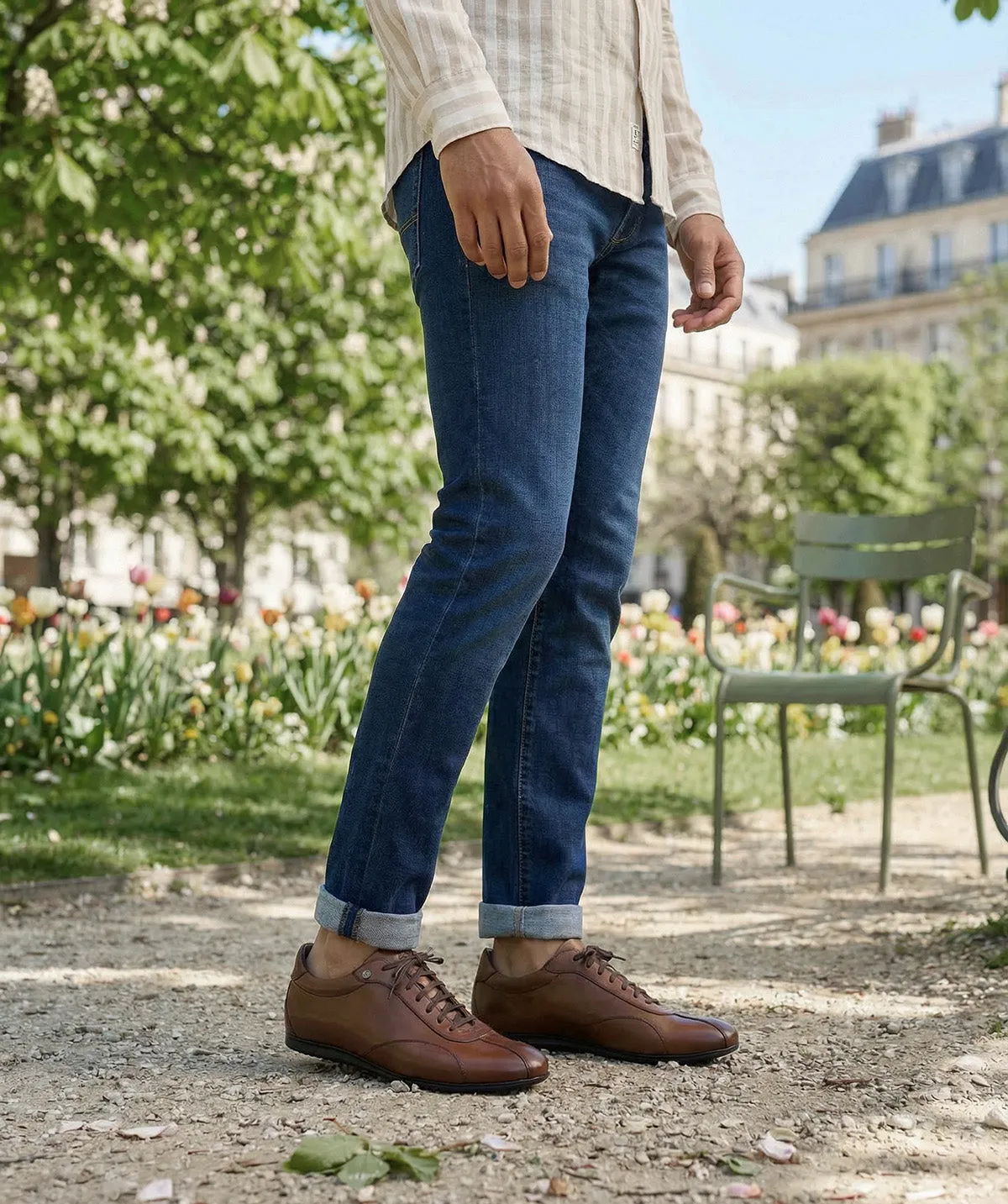 Finsbury Copan sneakers bruin boxcalf leer