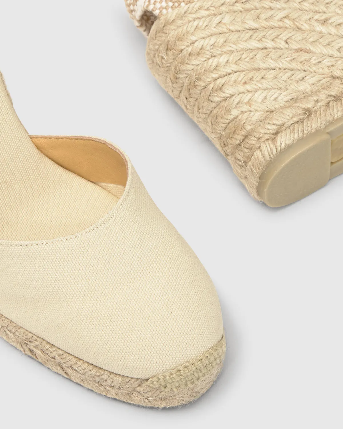 Castaner Carina 8/001 espadrilles ivoor – 9 cm sleehak