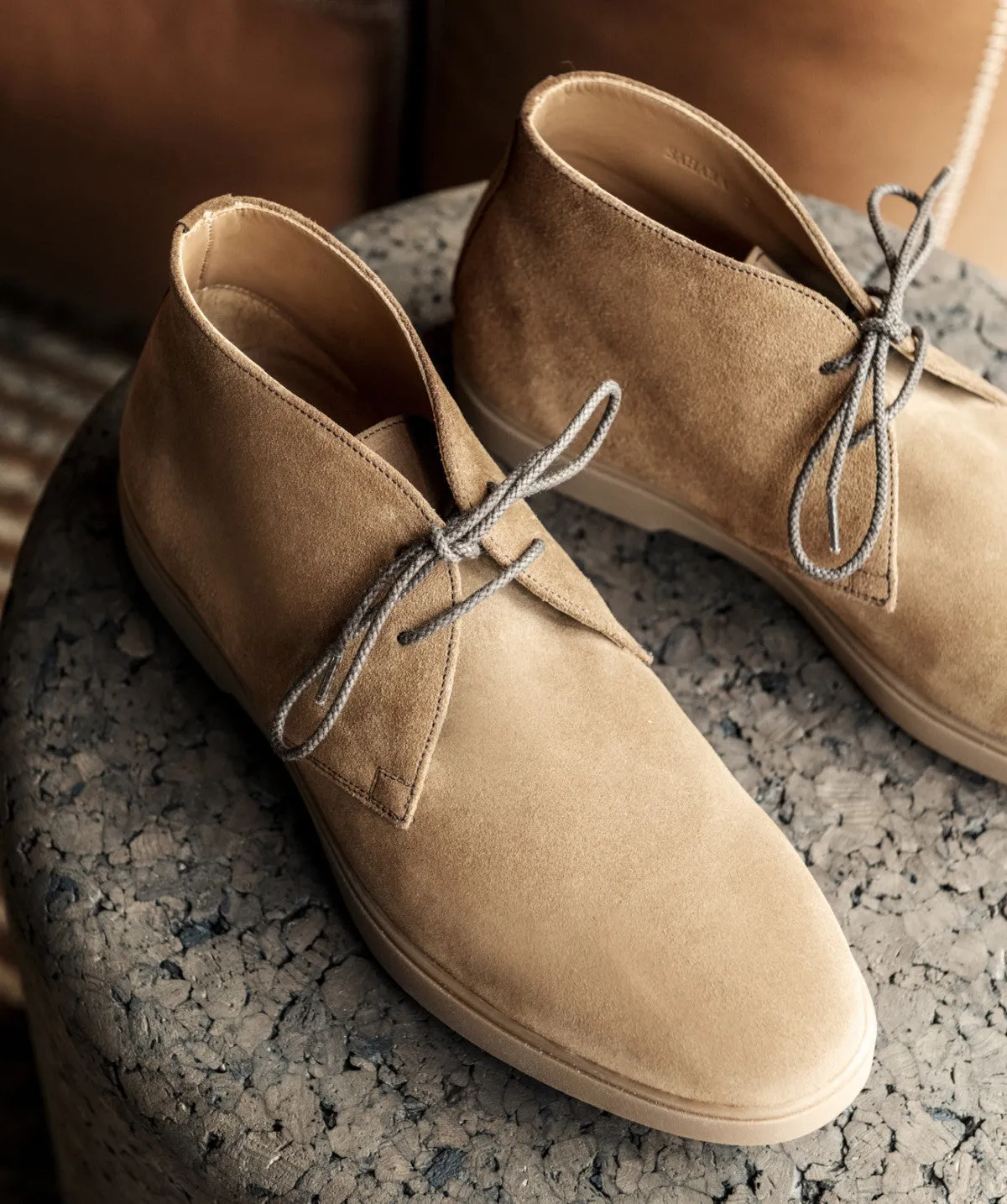 Finsbury Sahara enkellaarzen camel suede