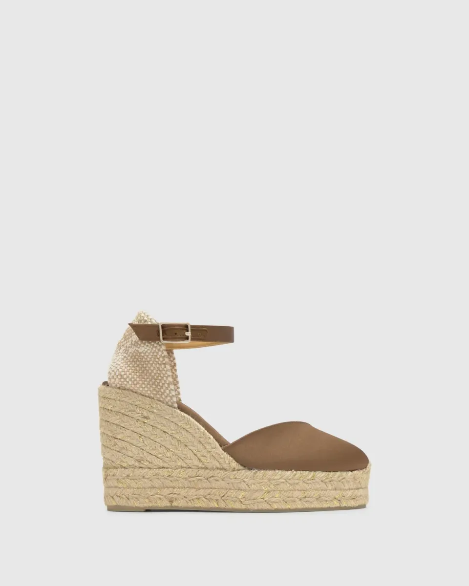 Castaner Chiarita 8ED 006 espadrilles moka satijn