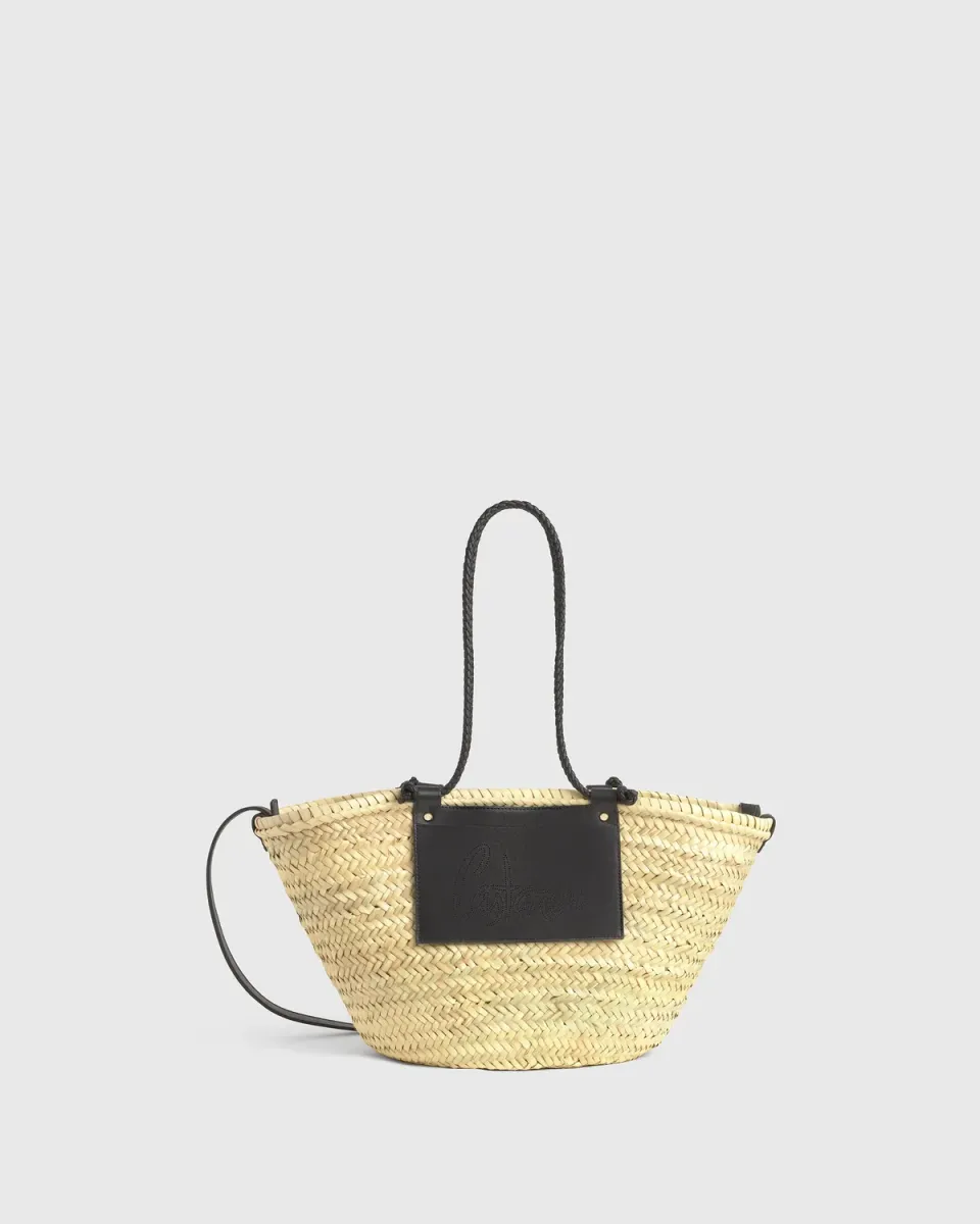 Castaner Campania 152 strandtas zwart raffia