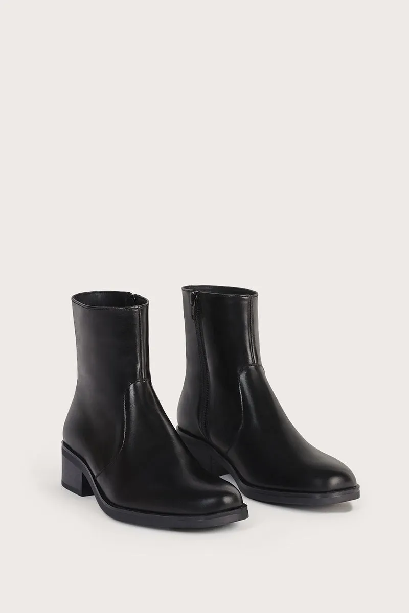 Bryan Stepwise Chester Negro chelseaboot zwart leer plat
