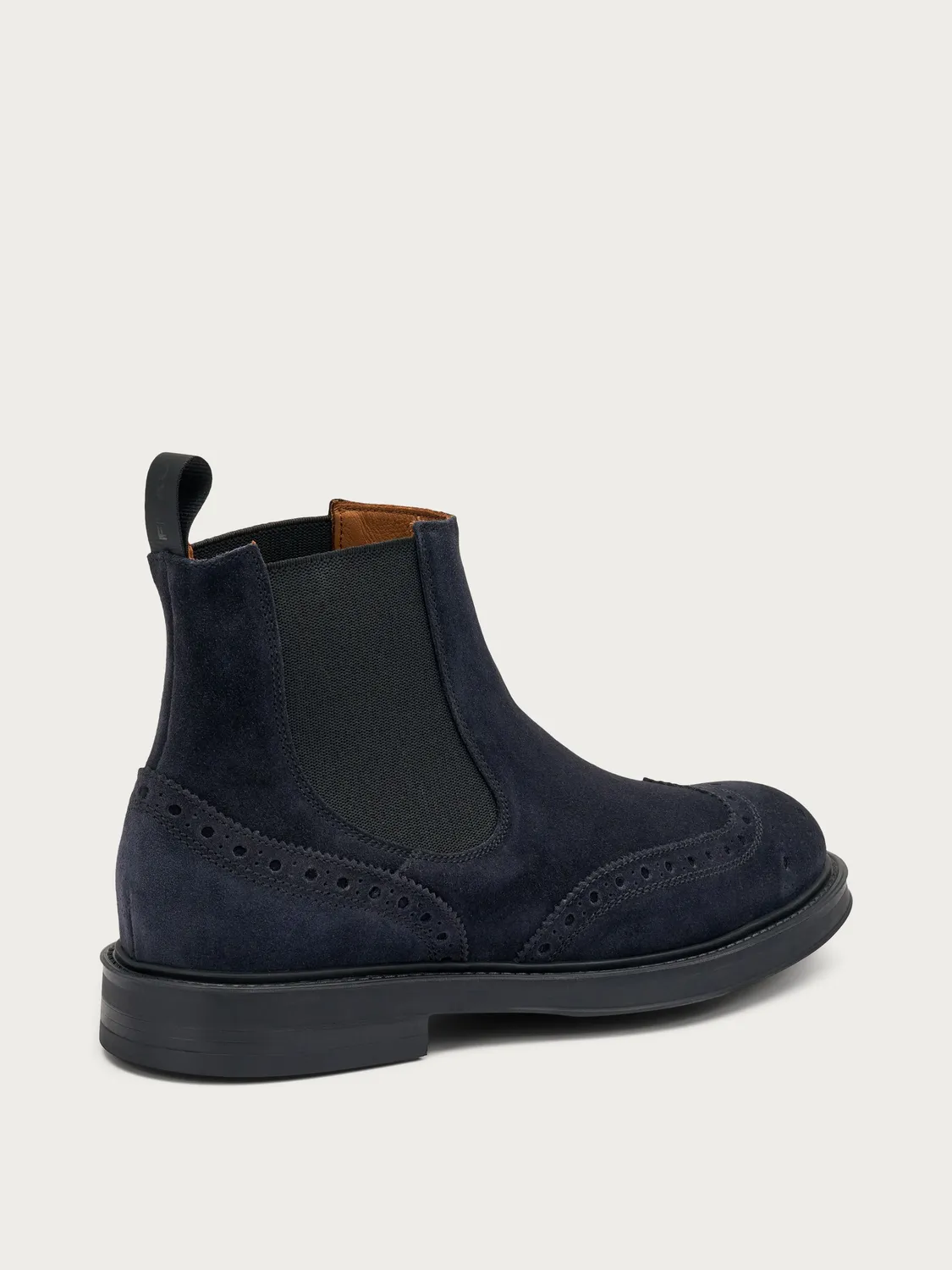 Frau Verona Beatle chelseaboots blauw suède