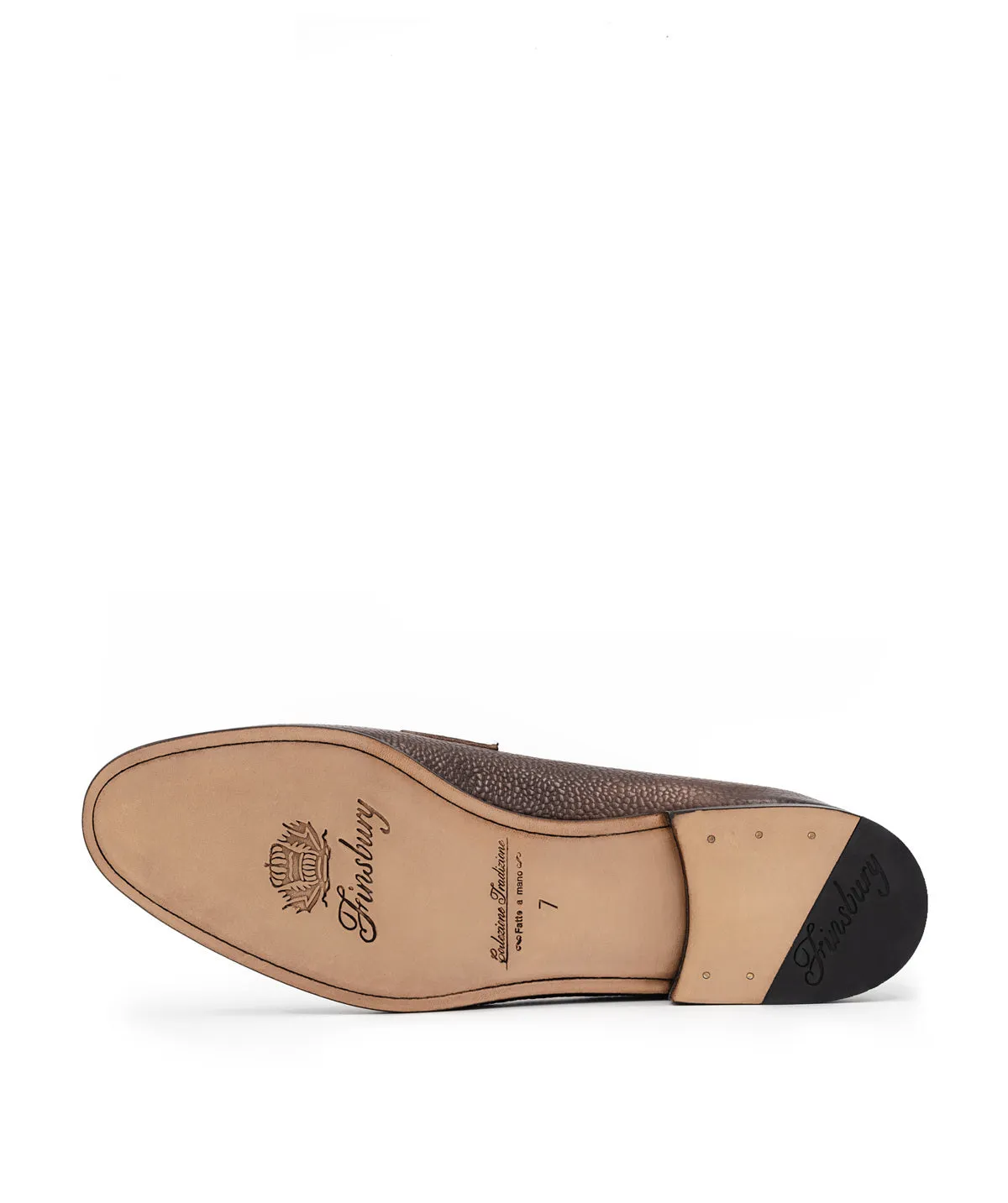 Finsbury Markos loafer bruin grainleer patina